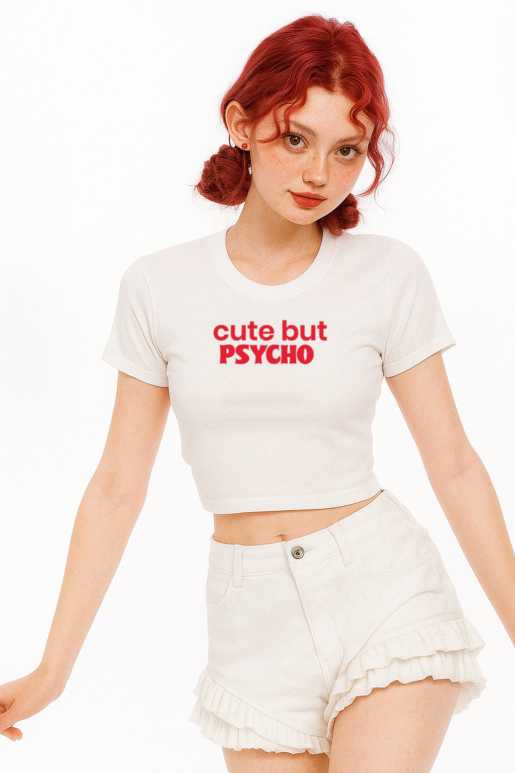 cute but PSYCHO CROP TOP