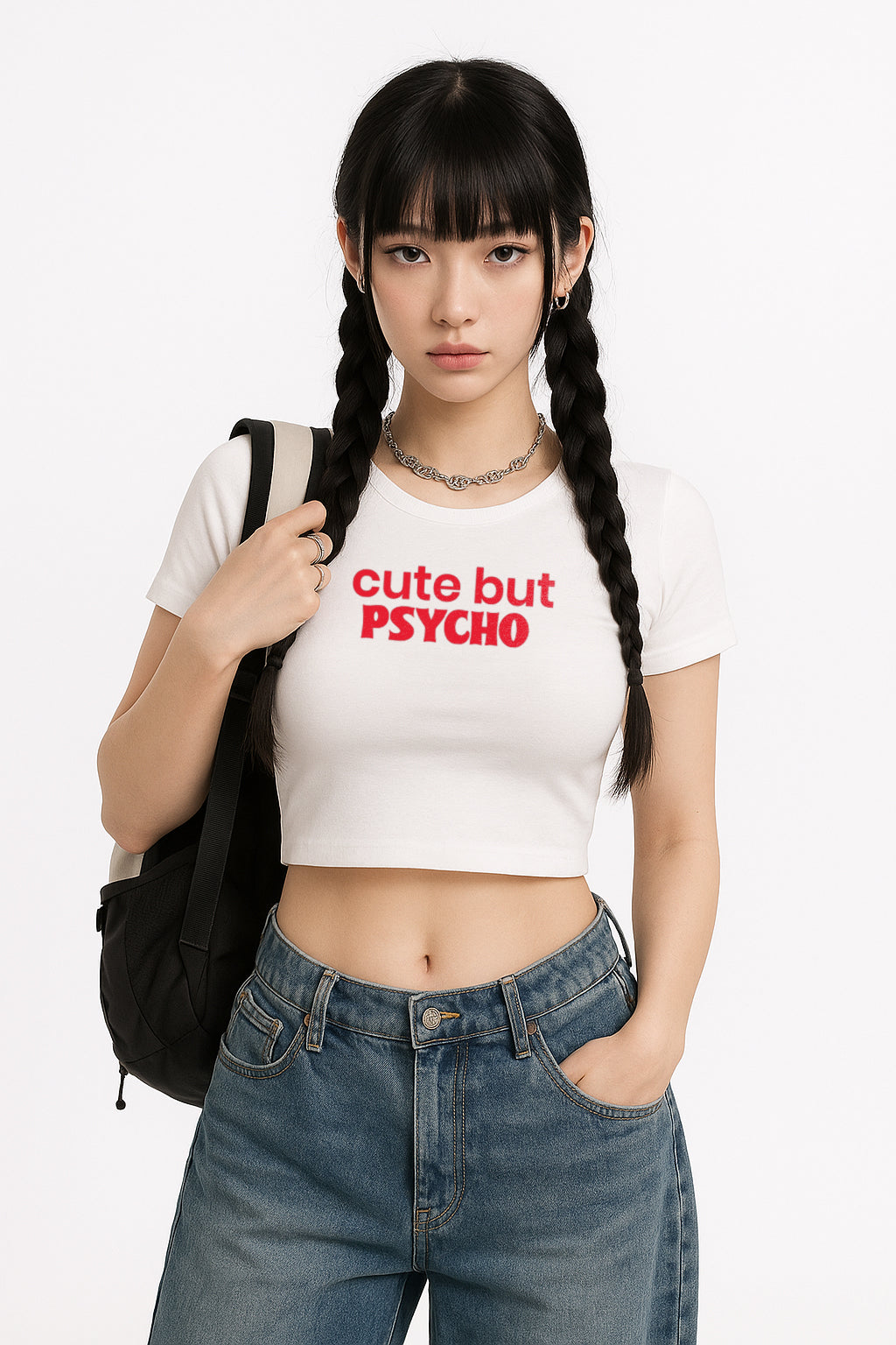cute but PSYCHO CROP TOP